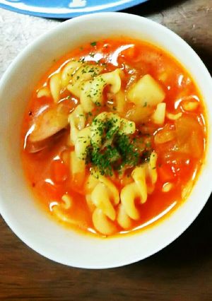ケチャップで簡単ミネストローネ-レシピのメイン写真