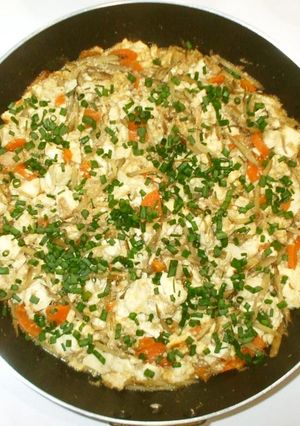 味噌味の炒り豆腐♪根野菜とツナ缶で簡単-レシピのメイン写真