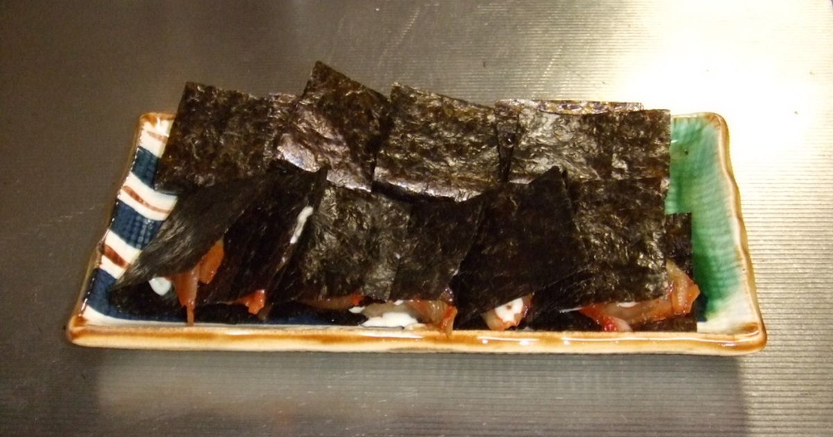 納豆巻き おつまみになる♪シソ納豆キムチの海苔巻き by らるむ