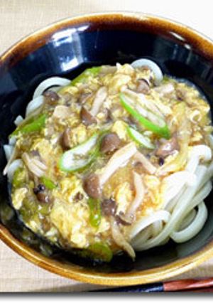 めんつゆで簡単！きのこのあんかけうどん-レシピのメイン写真