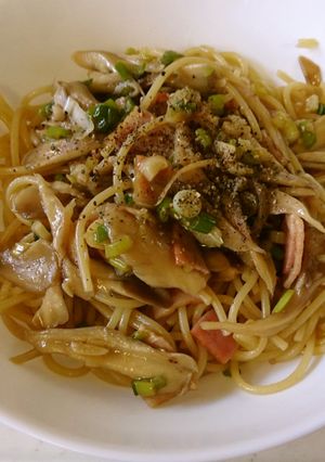 舞茸と長ねぎの和風パスタ-レシピのメイン写真
