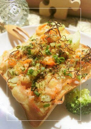 釜茹で桜えび×セロリの和トースト-レシピのメイン写真