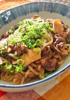 生マロニーと牛肉のバタぽん-レシピのメイン写真