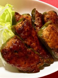 ピーマンの肉詰め♡-レシピのメイン写真