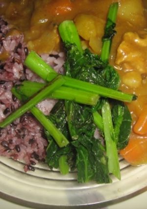 身体にいい晩ご飯　黒米カレ－-レシピのメイン写真
