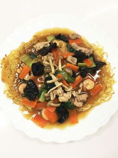 キノコたっぷり固焼きそば!-レシピのメイン写真