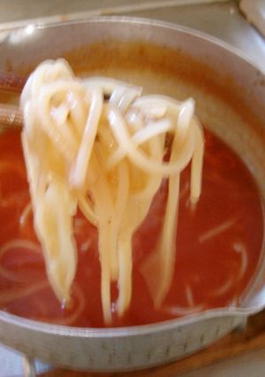 最速のペットボトルでトマトスープパスタ-レシピのメイン写真