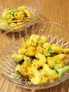 お惣菜のかぼちゃ煮でマカロニサラダ-レシピのメイン写真