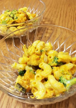 お惣菜のかぼちゃ煮でマカロニサラダ-レシピのメイン写真