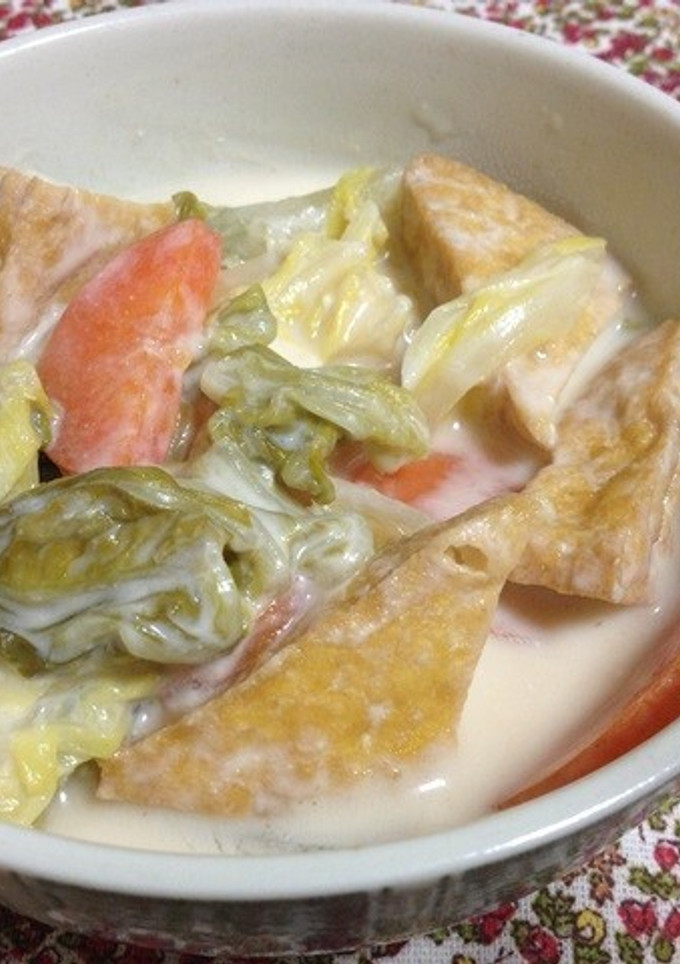 白菜と厚揚げの酒粕煮-レシピのメイン写真
