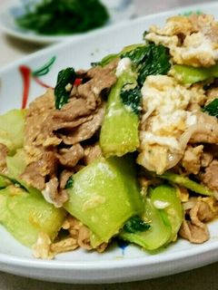 チンゲン菜と豚肉のオイスターソース炒め♥-レシピのメイン写真