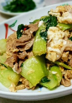 チンゲン菜と豚肉のオイスターソース炒め♥-レシピのメイン写真