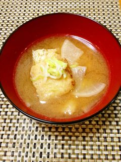 香ばし油揚げと大根のお味噌汁-レシピのメイン写真