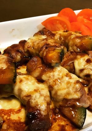 カボチャの豚バラ巻き&チーズ焼き 簡単-レシピのメイン写真