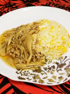 挽肉と茸のあんかけチャーハン♡簡単美味♪-レシピのメイン写真
