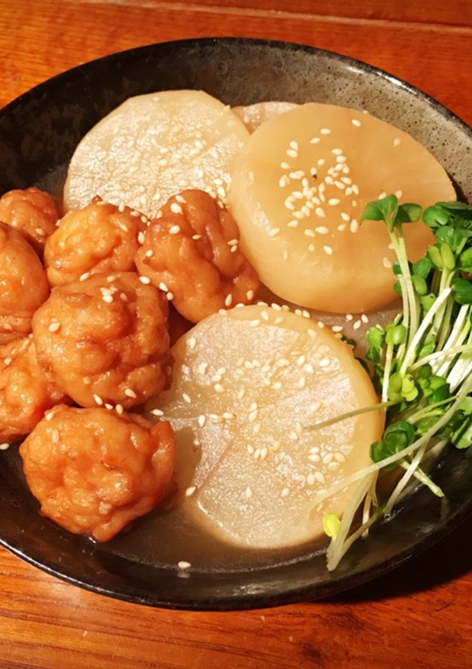 茅乃舎だしで作る大根と揚げのしみしみ煮-レシピのメイン写真