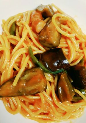なすがメインのナポリタン-レシピのメイン写真