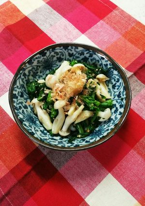 春菊とホワイトしめじのぽん酢和え-レシピのメイン写真