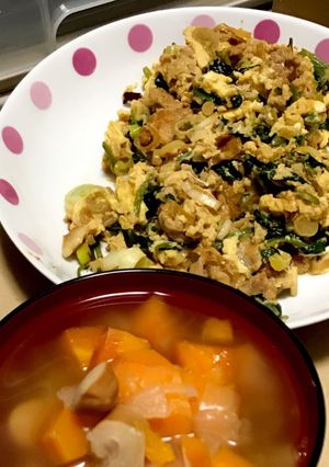 豚肉とほうれん草の味噌炒め-レシピのメイン写真