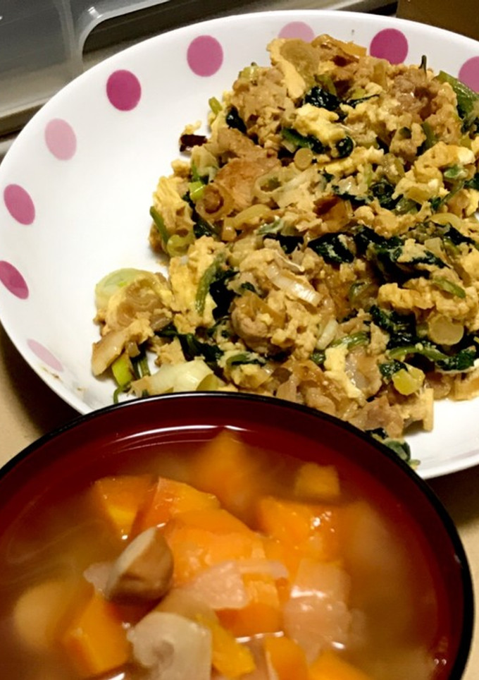 豚肉とほうれん草の味噌炒め-レシピのメイン写真