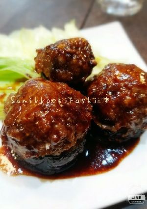 かわいいナスとお肉の照り焼き☆-レシピのメイン写真