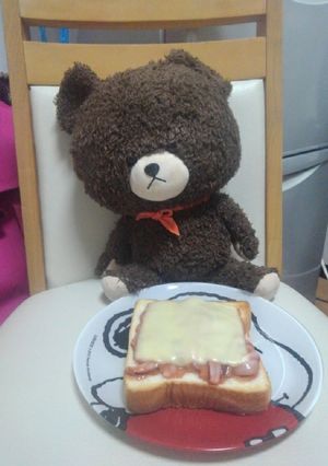 塩辛とろけるスライスチーズ焼きトースト-レシピのメイン写真