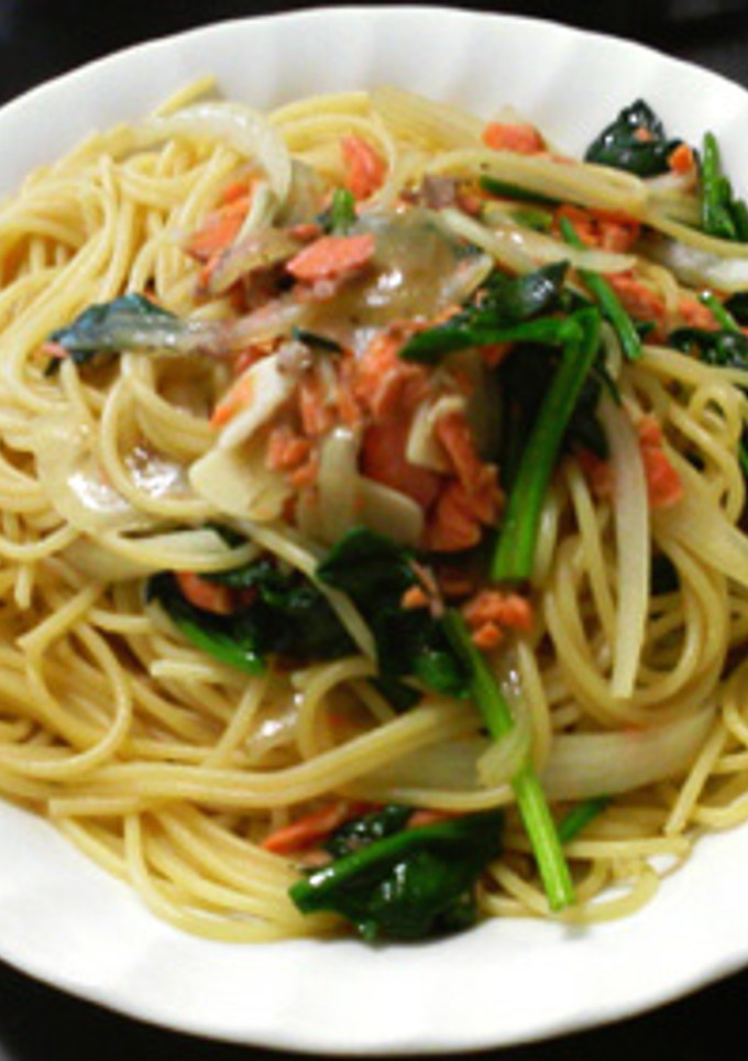 鮭とほうれん草の和風パスタ-レシピのメイン写真