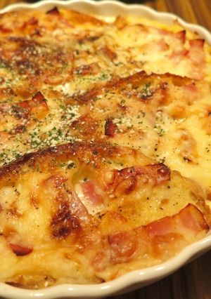 フレンチトーストのカルボ風パングラタン-レシピのメイン写真