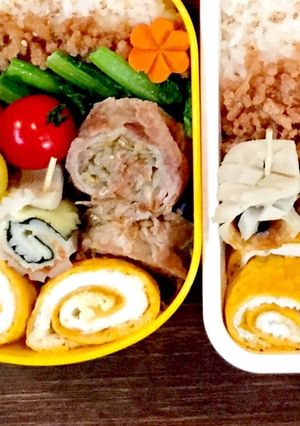 お弁当に♪簡単くるくる2色卵焼き-レシピのメイン写真