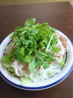 冷しゃぶサラダもりもりパクチーのせ-レシピのメイン写真