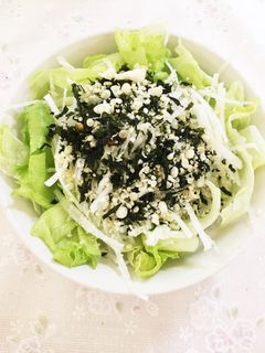 韓国海苔と揚げ玉の大根サラダ-レシピのメイン写真