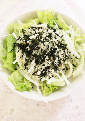 韓国海苔と揚げ玉の大根サラダ-レシピのメイン写真