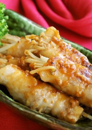肉巻ききのこ　金山寺ソース-レシピのメイン写真