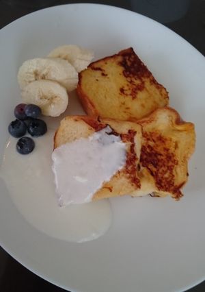 豆乳フレンチトーストにマリームホイップ♪-レシピのメイン写真