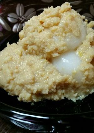 皮なし緑豆とピーナッツペースト白玉だんご-レシピのメイン写真