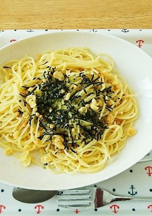 １人ランチに♪お茶漬けの素で簡単パスタ☆-レシピのメイン写真