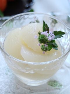 レンジで簡単梨のコンポート-レシピのメイン写真