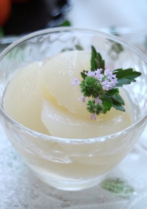 レンジで簡単梨のコンポート-レシピのメイン写真