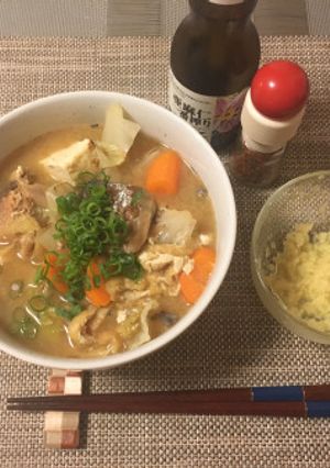 【発毛レシピ】豚汁風サバの缶詰汁-レシピのメイン写真