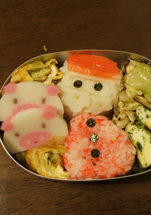 幼稚園のキャラ弁（サンタクロース）-レシピのメイン写真