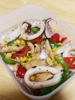 イカと野菜の塩麹炒め-レシピのメイン写真
