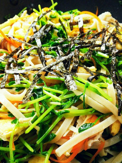 豆苗入り狐焼うどん-レシピのメイン写真
