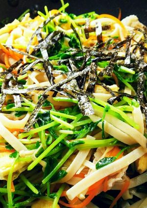 豆苗入り狐焼うどん-レシピのメイン写真