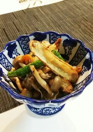 キノコと揚げゴボウの和え物-レシピのメイン写真