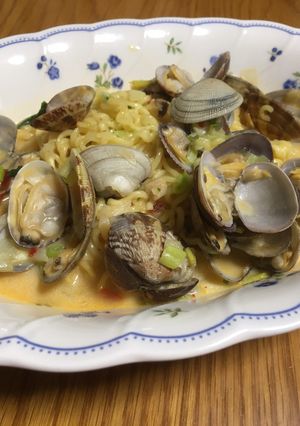 あさりのスープバスタ風辛ラーメン-レシピのメイン写真