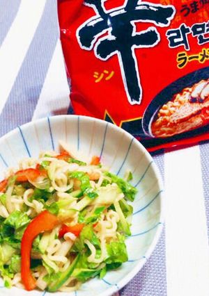 ピリ辛野菜もりもり！辛ラーメンサラダ-レシピのメイン写真