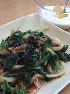 ほうれん草★ベーコンの焼きうどん-レシピのメイン写真