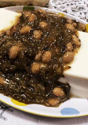 『絶品&簡単』納豆と子持ちめかぶ豆腐♪-レシピのメイン写真