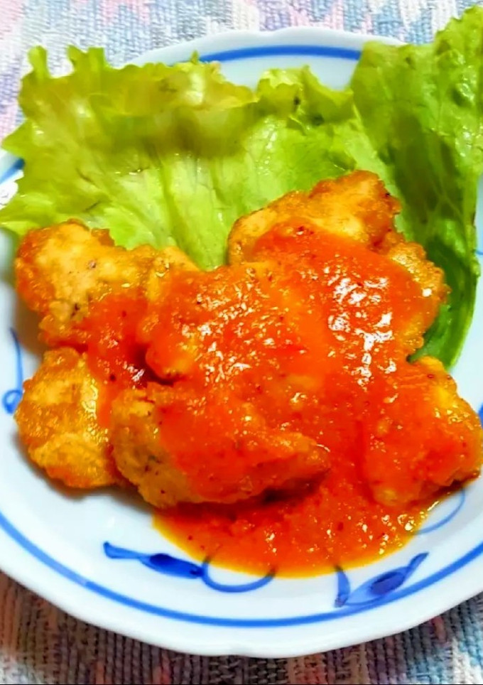 鶏ササミのピカタ✿トマトソース添え-レシピのメイン写真