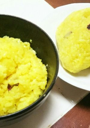 きいろ秋色さつまいもご飯＆おにぎり-レシピのメイン写真
